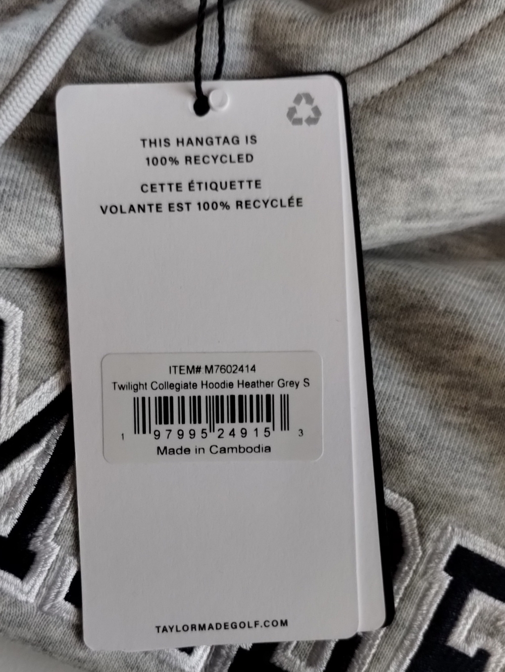 TaylorMade Twilight Collegiate Hoodie Heather Grey Size S NWT - Picture 13 of 14